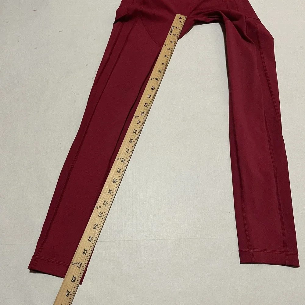 Lululemon Align High-Rise Crop HR Pant Leggings Womens 4 X 28‎ Red Gym Run Yoga